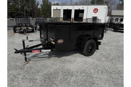 New 2026 Covered Wagon 4x8 Dump Trailer, 2ft Walls, Hand Pump
