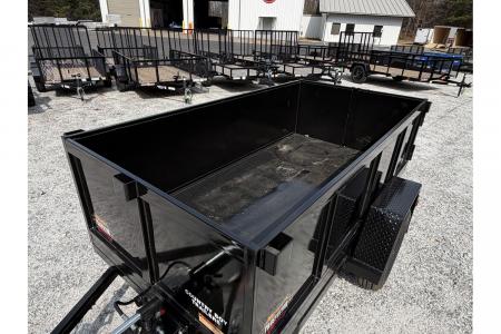 New 2026 Covered Wagon 4x8 Dump Trailer, 2ft Walls, Hand Pump