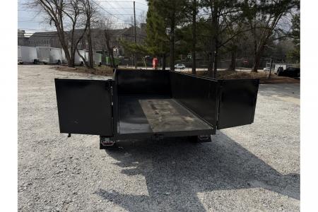 New 2026 Covered Wagon 4x8 Dump Trailer, 2ft Walls, Hand Pump