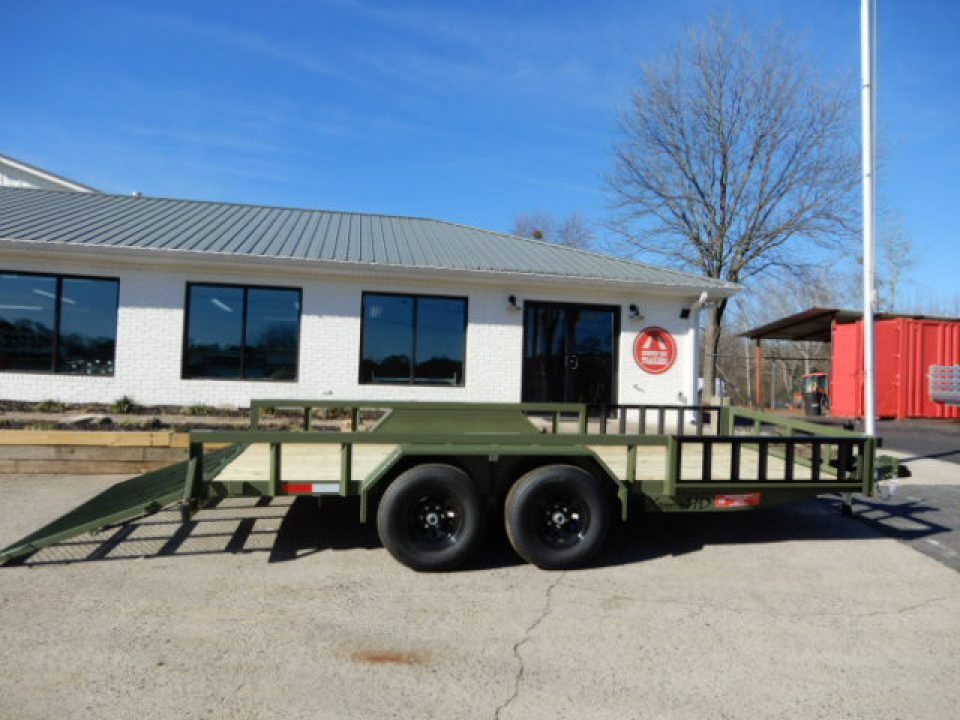 New 2026 Anderson 7x16' Landscape, Spring Assist Ramp Gate, Side Ramps, 7800LB Payload