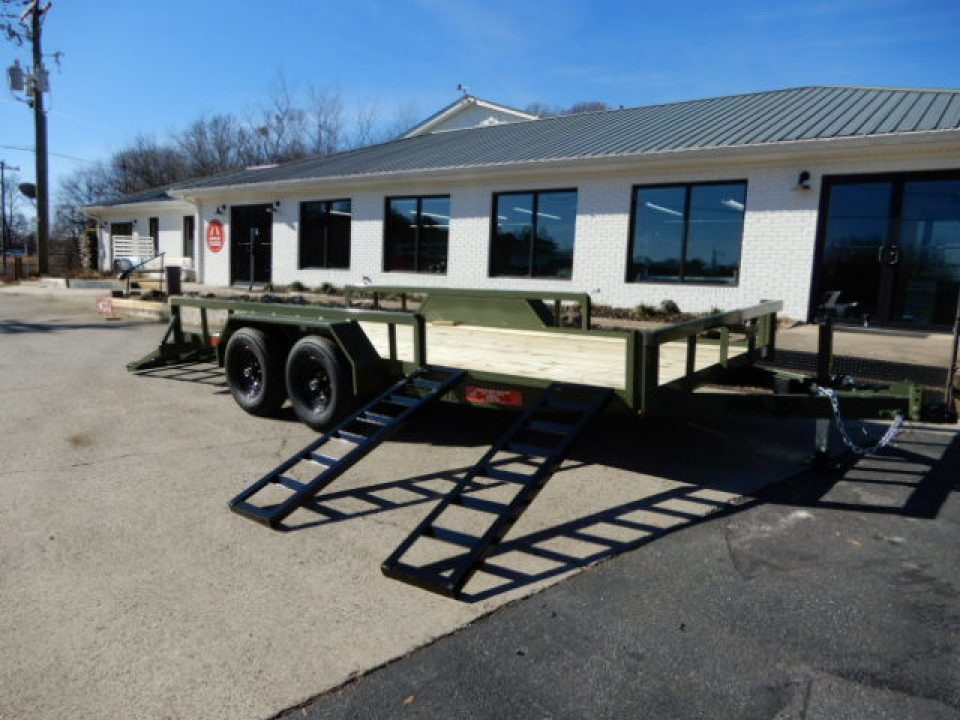 New 2026 Anderson 7x16' Landscape, Spring Assist Ramp Gate, Side Ramps, 7800LB Payload
