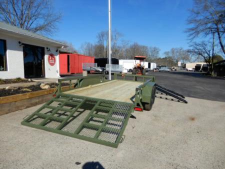 New 2026 Anderson 7x16' Landscape, Spring Assist Ramp Gate, Side Ramps, 7800LB Payload