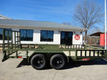 New 2026 Anderson 7'x16' Landscape, Spring Assist Ramp Gate, Side Ramps, 7800 LB Payload