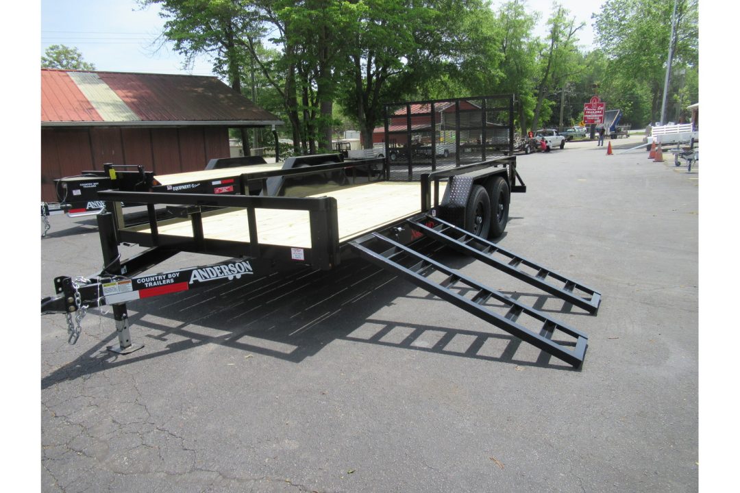 New 2026 Anderson 7x16 Landscape, 9950LB GVWR, Spring Assist Gate, Side Ramps