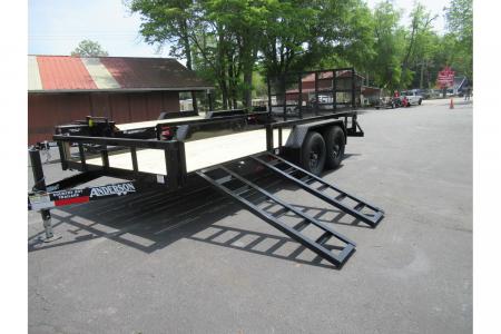 New 2026 Anderson 7x16 Landscape, 9950LB GVWR, Spring Assist Gate, Side Ramps