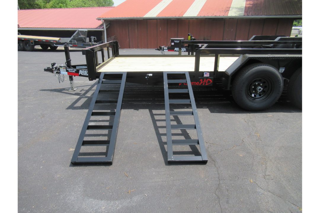 New 2026 Anderson 7x16 Landscape, 9950 GVWR, Spring Assist Gate, Side Ramps