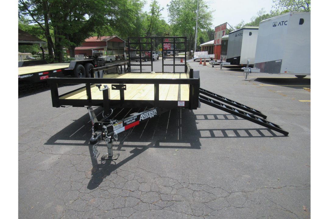 New 2026 Anderson 7x16 Landscape, 9950 GVWR, Spring Assist Gate, Side Ramps