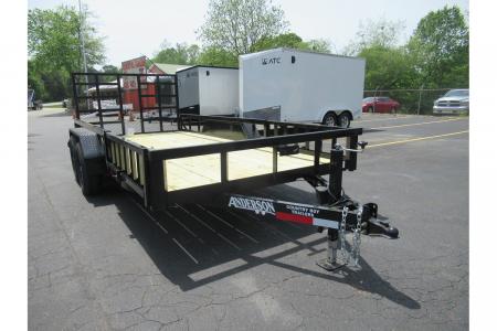 New 2026 Anderson 7x16 Landscape, 9950 GVWR, Spring Assist Gate, Side Ramps