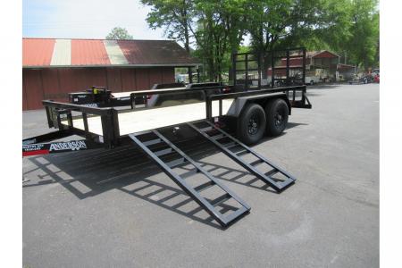 New 2026 Anderson 7x16 Landscape, 9950 GVWR, Spring Assist Gate, Side Ramps