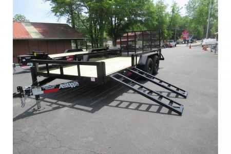 New 2026 Anderson 7x16 Landscape, 9950 GVWR, Spring Assist Gate, Side Ramps