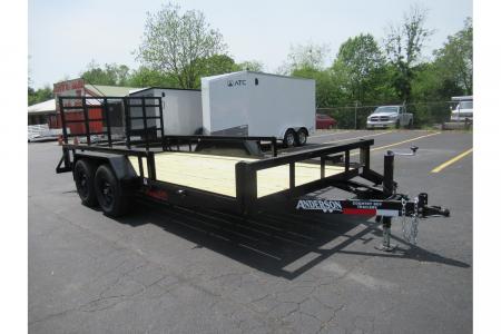 New 2026 Anderson 7x16 Landscape, 9950 GVWR, Spring Assist Gate, Side Ramps