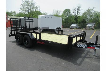 New 2026 Anderson 7x16 Landscape, 9950 GVWR, Spring Assist Gate, Side Ramps