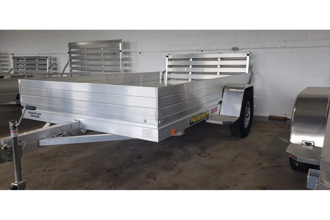 New 2026 Aluma 72"X10' Utility, 12" Sides, Bi-Fold Tailgate 7210H