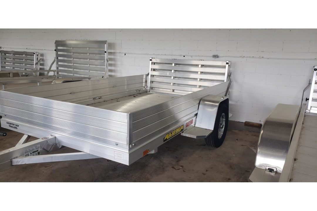 New 2026 Aluma 72"X10' Utility, 12" Sides, Bi-Fold Tailgate 7210H