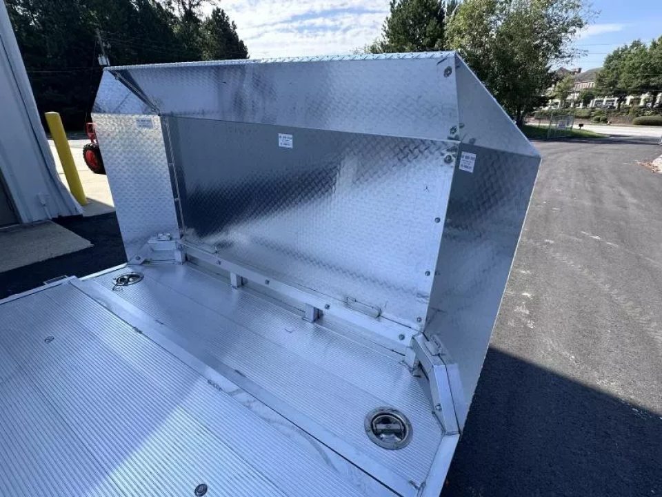 New 2026 Aluma 82"x20' Car Hauler, Full-Tilt, 9900 GVWR, Storage Box & Rock Guard