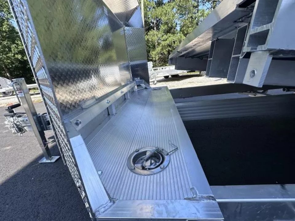 New 2026 Aluma 82"x20' Car Hauler, Full-Tilt, 9900 GVWR, Storage Box & Rock Guard