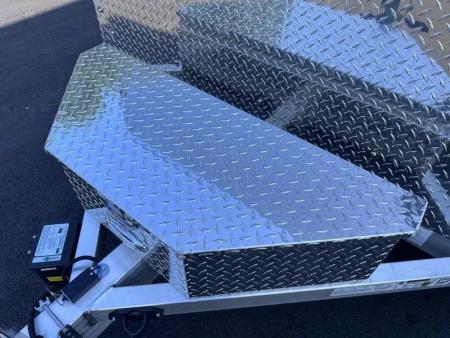 New 2026 Aluma 82"x20' Car Hauler, Full-Tilt, 9900 GVWR, Storage Box & Rock Guard