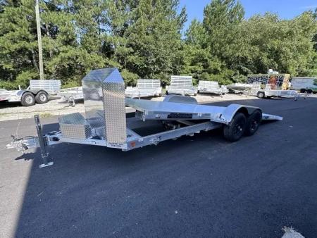 New 2026 Aluma 82"x20' Car Hauler, Full-Tilt, 9900 GVWR, Storage Box & Rock Guard