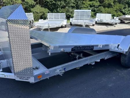 New 2026 Aluma 82"x20' Car Hauler, Full-Tilt, 9900 GVWR, Storage Box & Rock Guard