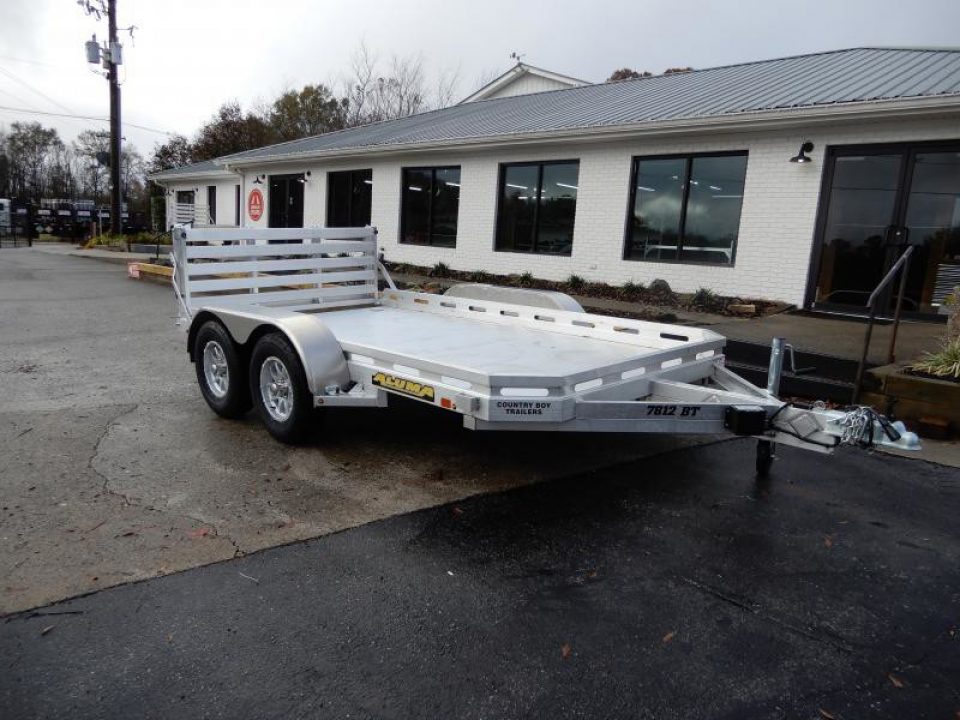 New 2027 Aluma 78"x12' Utility, 7" Sides, Bi-Fold Tailgate 7812BT