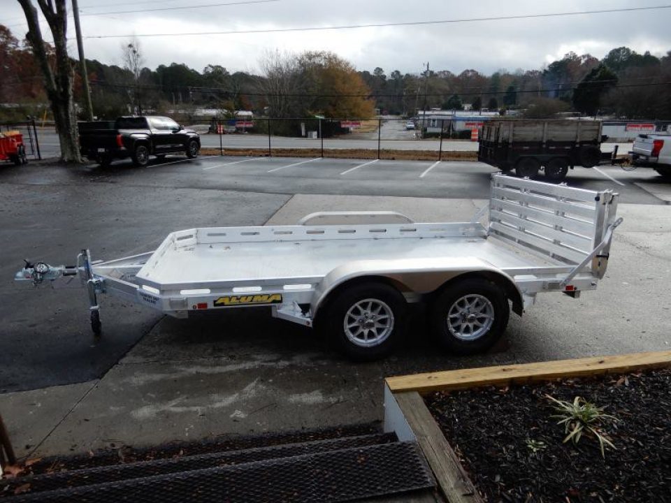 New 2027 Aluma 78"x12' Utility, 7" Sides, Bi-Fold Tailgate 7812BT