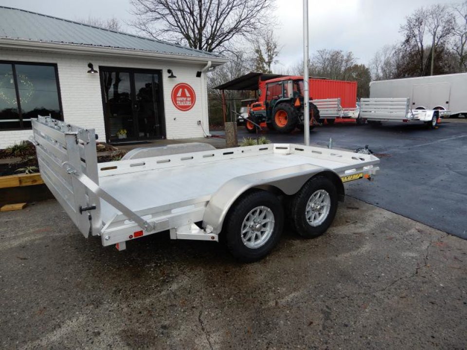 New 2027 Aluma 78"x12' Utility, 7" Sides, Bi-Fold Tailgate 7812BT