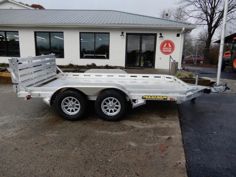 New 2027 Aluma 78"x12' Utility, 7" Sides, Bi-Fold Tailgate 7812BT