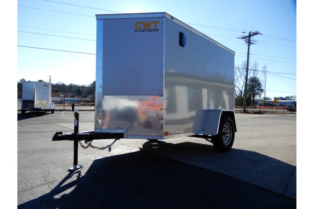 New 2026 Covered Wagon 5x8 Enclosed, 5'6" Height, Ramp Door & Side Door