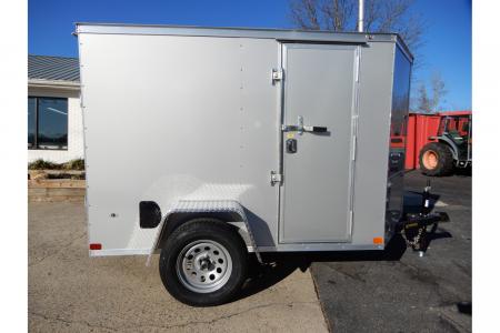 New 2026 Covered Wagon 5x8 Enclosed, 5'6" Height, Ramp Door & Side Door