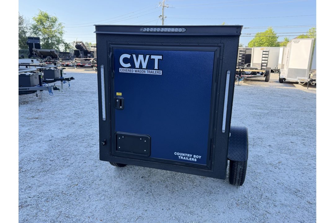 New 2026 Covered Wagon 4'x6' Enclosed, Single Rear Door