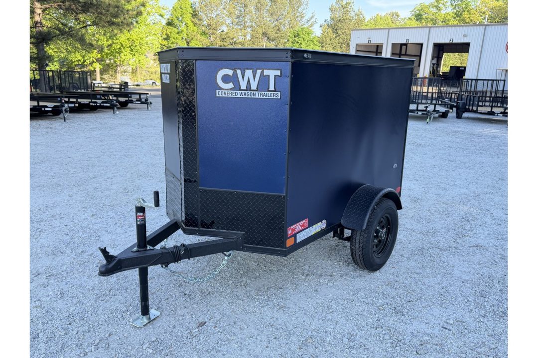New 2026 Covered Wagon 4'x6' Enclosed, Single Rear Door