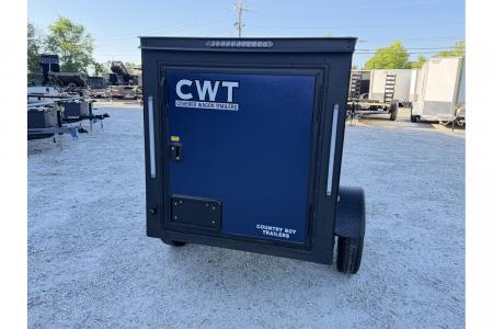 New 2026 Covered Wagon 4'x6' Enclosed, Single Rear Door