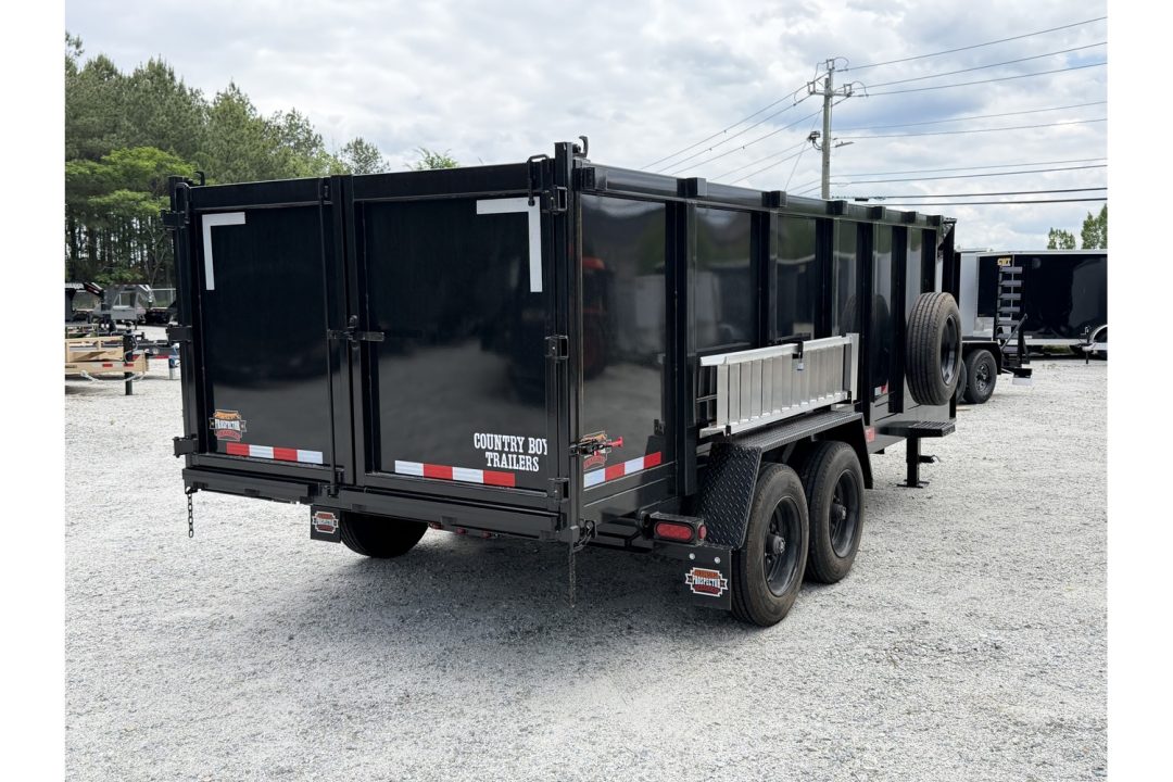 New 2026 Covered Wagon 7'x16' Gooseneck Dump, 16K GVWR, 4' Sides, Tarp, Spare