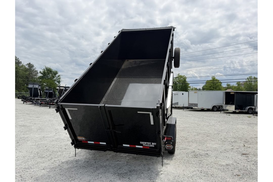 New 2026 Covered Wagon 7'x16' Gooseneck Dump, 16K GVWR, 4' Sides, Tarp, Spare