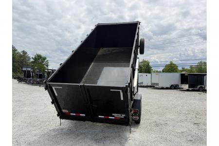 New 2026 Covered Wagon 7'x16' Gooseneck Dump, 16K GVWR, 4' Sides, Tarp, Spare