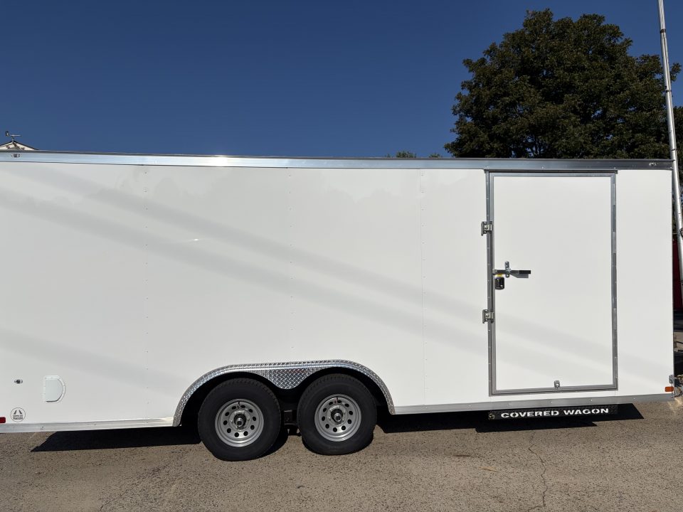 New 2027 Covered Wagon 8.5x20 Car Hauler, 7' Height, 5200# Axles