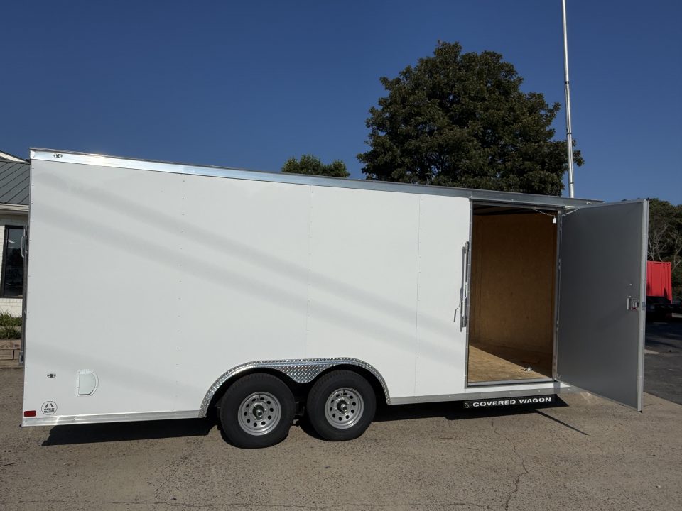 New 2027 Covered Wagon 8.5x20 Car Hauler, 7' Height, 5200# Axles