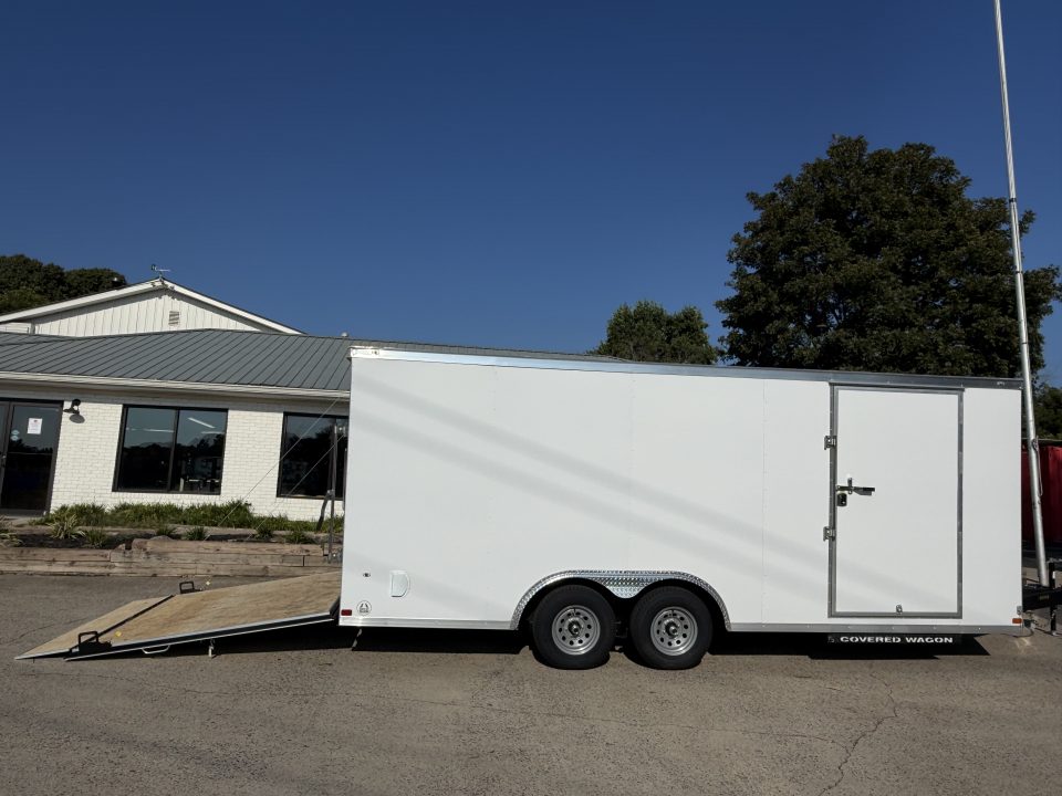 New 2027 Covered Wagon 8.5x20 Car Hauler, 7' Height, 5200# Axles
