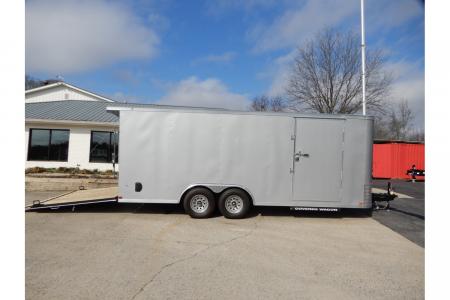 New 2026 Covered Wagon 20' Car Hauler, Escape Door, 6K Payload, 7' Interior Height