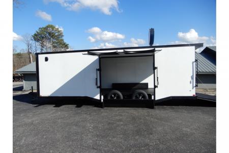 New 2026 Covered Wagon 8.5x24' Car Hauler, Escape Door, 7' Finished Interior