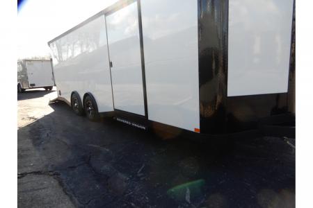 New 2026 Covered Wagon 8.5x24' Car Hauler, Escape Door, 7' Finished Interior