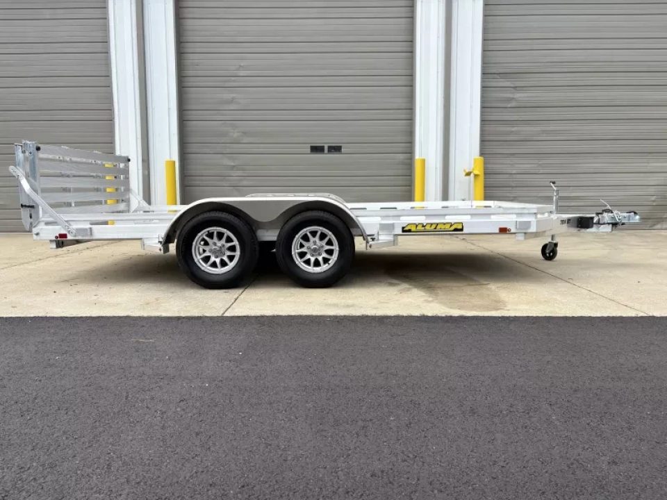 New 2027 Aluma 78x14' Utility, 8.5" Sides, Bi-fold Gate