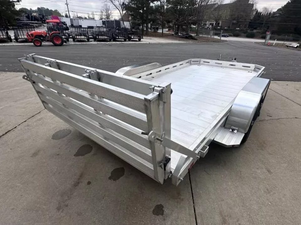 New 2027 Aluma 78X14' Utility, 8.5" Rails, Bi-fold Ramp