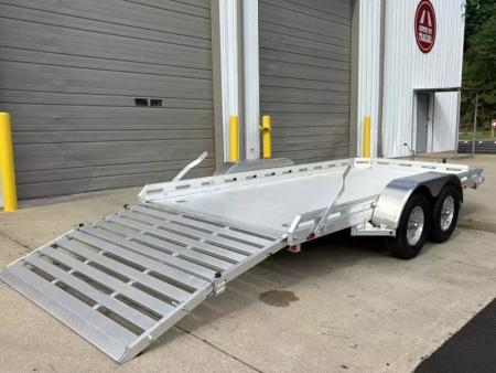 New 2027 Aluma 78X14' Utility, 8.5" Rails, Bi-fold Ramp