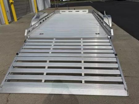 New 2027 Aluma 78X14' Utility, 8.5" Rails, Bi-fold Ramp