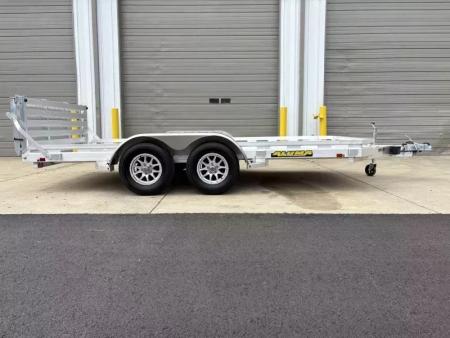 New 2027 Aluma 78X14' Utility, 8.5" Rails, Bi-fold Ramp