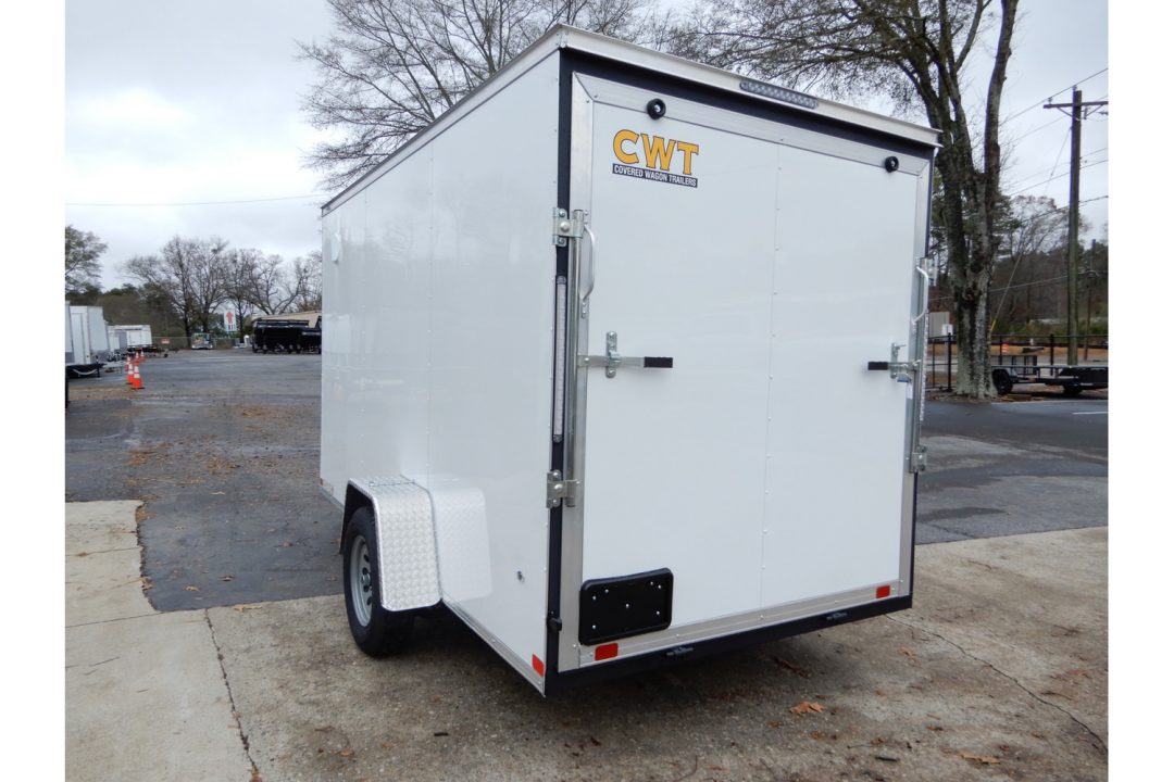 New 2026 Covered Wagon 6x12' Enclosed, Ramp Door, 6'6" Height