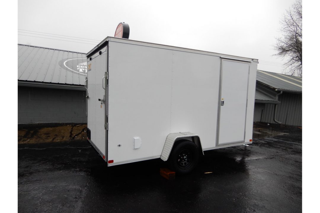 New 2026 Covered Wagon 6x12' Enclosed, Ramp Door, 6'6" Height