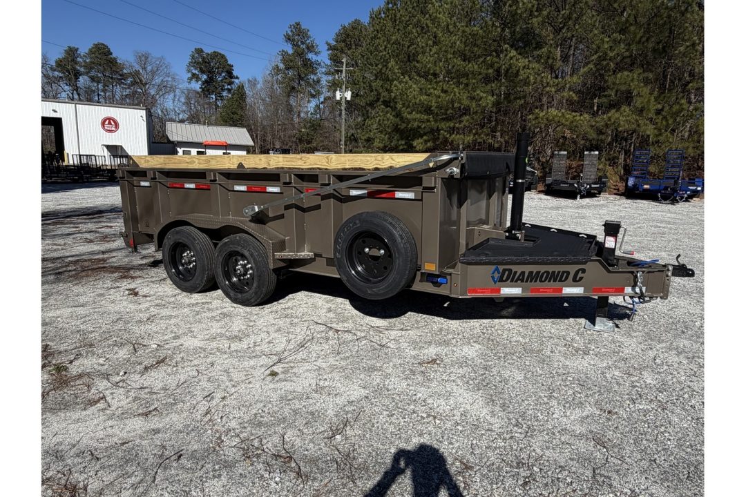 New 2026 Diamond C 7x14' Dump, 7 Ga. Steel, 32" Sides, 15500 GVWR, Ramps, Spare, LPT207