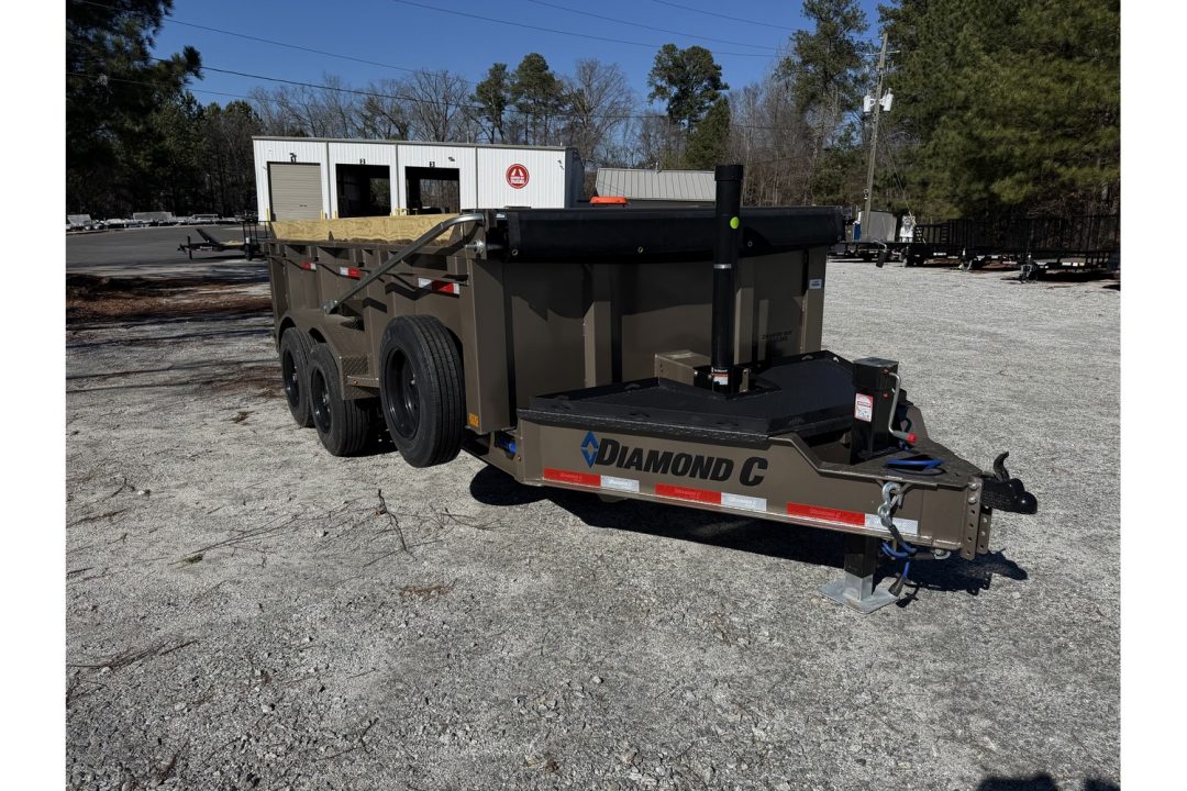 New 2026 Diamond C 7x14' Dump, 7 Ga. Steel, 32" Sides, 15500 GVWR, Ramps, Spare, LPT207